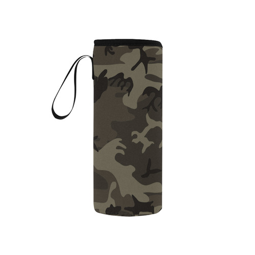 Camo Grey Neoprene Water Bottle Pouch/Small