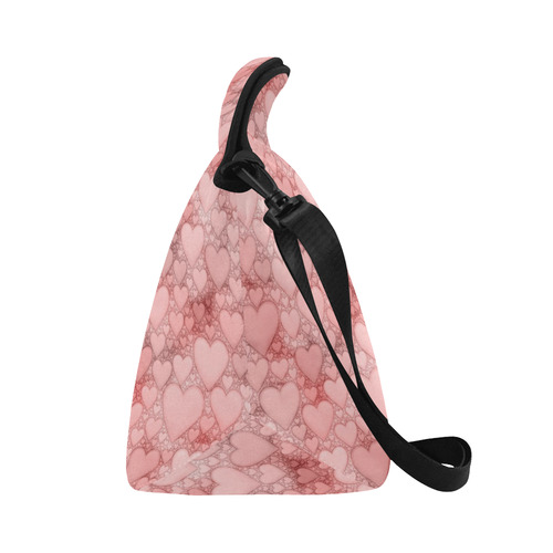 Hearts and Hearts, by JamColors Neoprene Lunch Bag/Large (Model 1669)