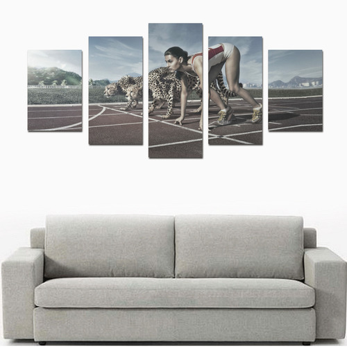 running cheetahs Canvas Print Sets D (No Frame)