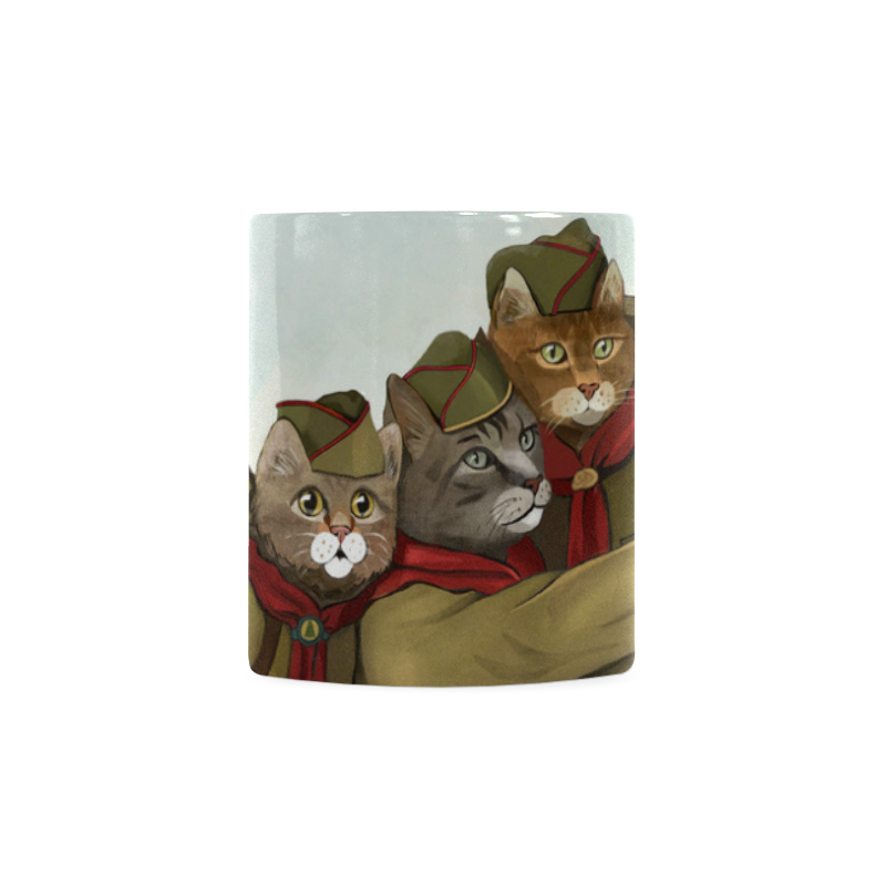 Cat Scouts Hiking Cute Camping Cats White Mug(11OZ)