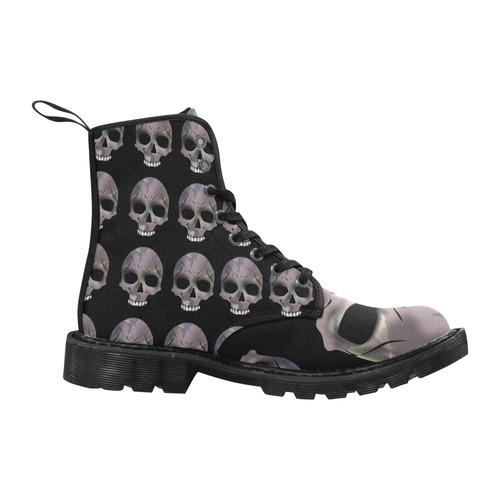Skull Martin Boots for Men (Black) (Model 1203H)