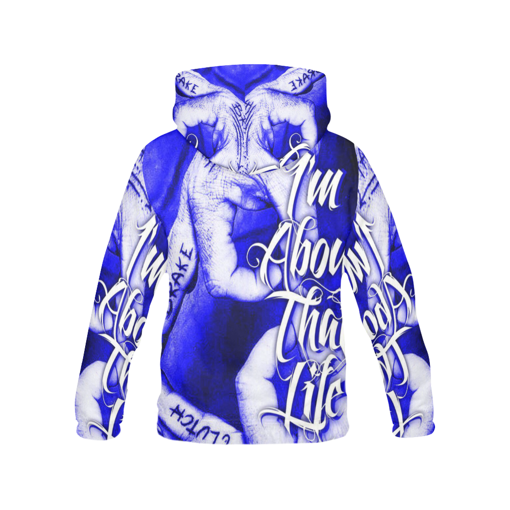 Life Blue All Over All Over Print Hoodie for Men (USA Size) (Model H13)