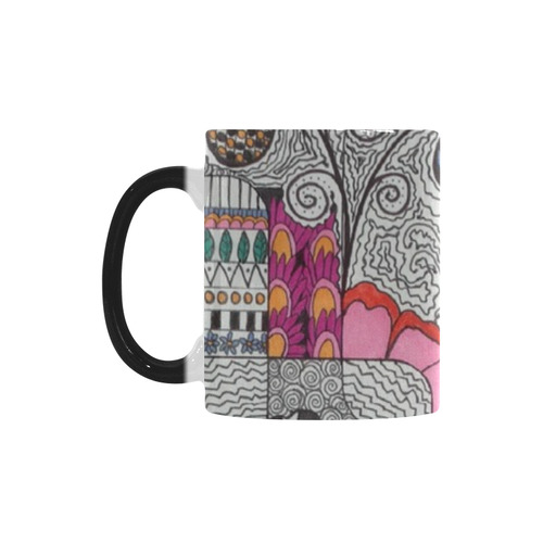 Colorful Doodle Art Custom Morphing Mug