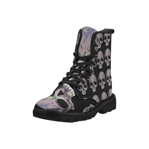 Skull Martin Boots for Men (Black) (Model 1203H)