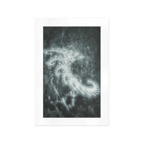White Spiral Fractal Art Print 13‘’x19‘’