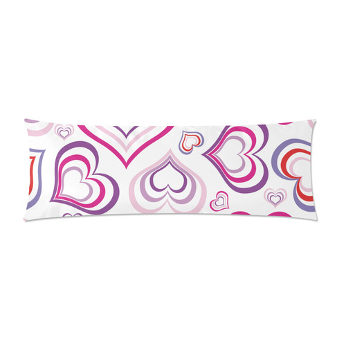 backgrounds with hearts Custom Zippered Pillow Case 21"x60"(Two Sides)