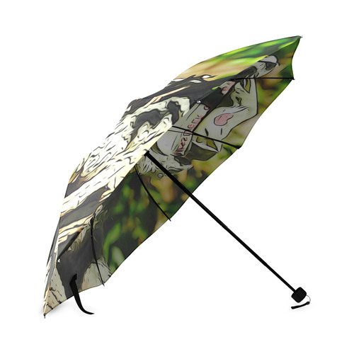 messenger of love teddy bear umbrella Foldable Umbrella (Model U01)