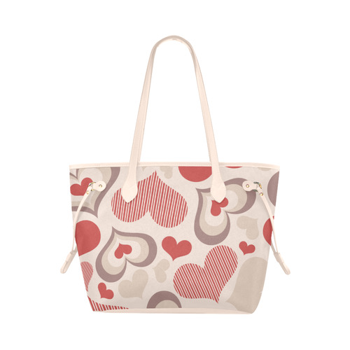 hearts All Around Clover Canvas Tote Bag (Model 1661)