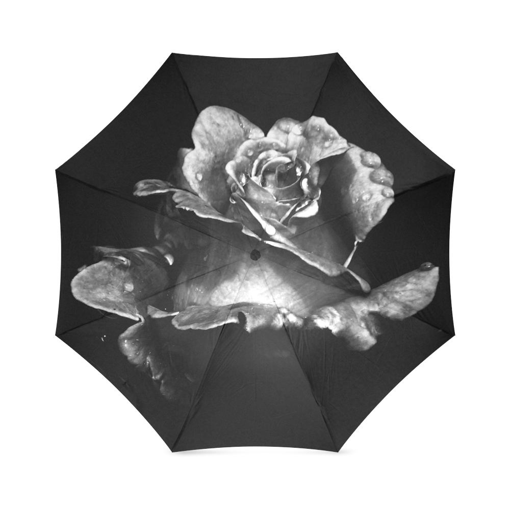 black rose umbrella Foldable Umbrella (Model U01)