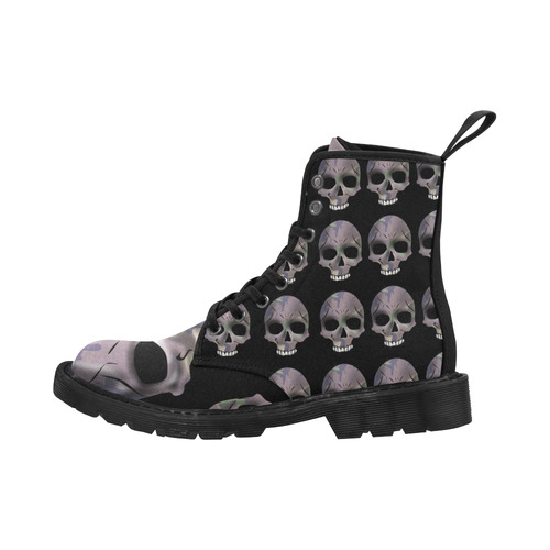 Skull Martin Boots for Men (Black) (Model 1203H)