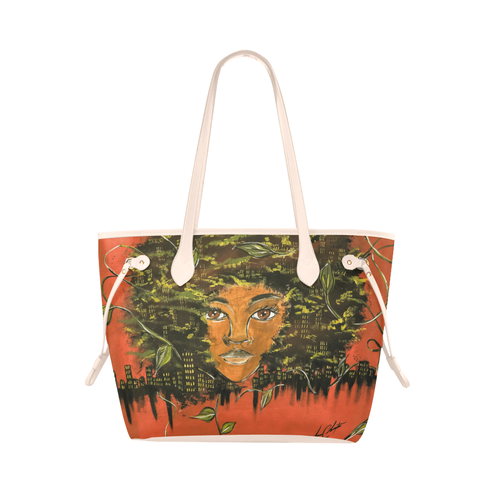 AbsoluteWoman Tote Clover Canvas Tote Bag (Model 1661)