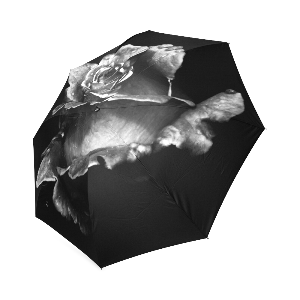 black rose umbrella Foldable Umbrella (Model U01)