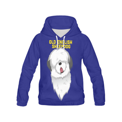Old English Sheepdog All Over Print Hoodie for Men (USA Size) (Model H13)