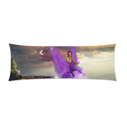 Wonderful fairy with bird Custom Zippered Pillow Case 21"x60"(Two Sides)
