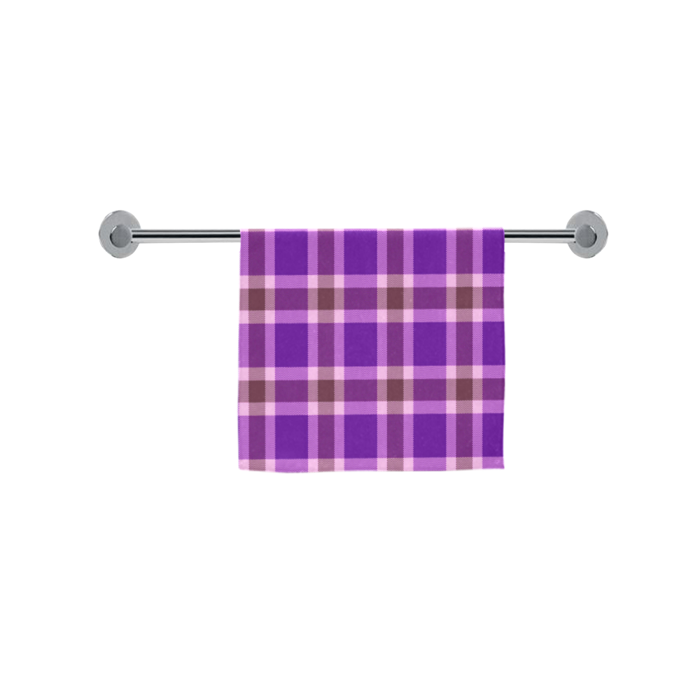 Purple Burgundy White Plaid Custom Towel 16"x28"
