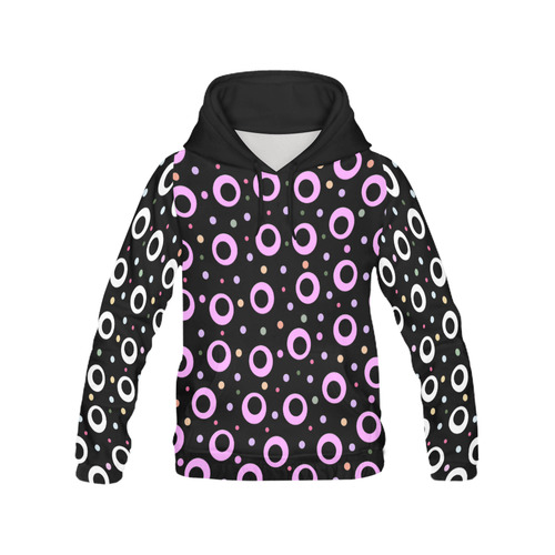 POINTS ON BLACK III 4 WOMEN All Over Print Hoodie for Women (USA Size) (Model H13)