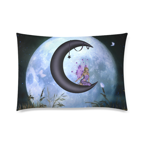 Wonderful fairy on the moon Custom Zippered Pillow Case 20"x30" (one side)
