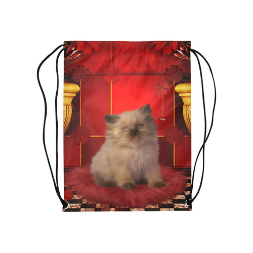 Cute little kitten Medium Drawstring Bag Model 1604 (Twin Sides) 13.8"(W) * 18.1"(H)
