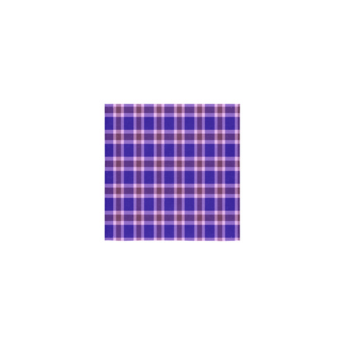 Navy Violet White Plaid Square Towel 13“x13”
