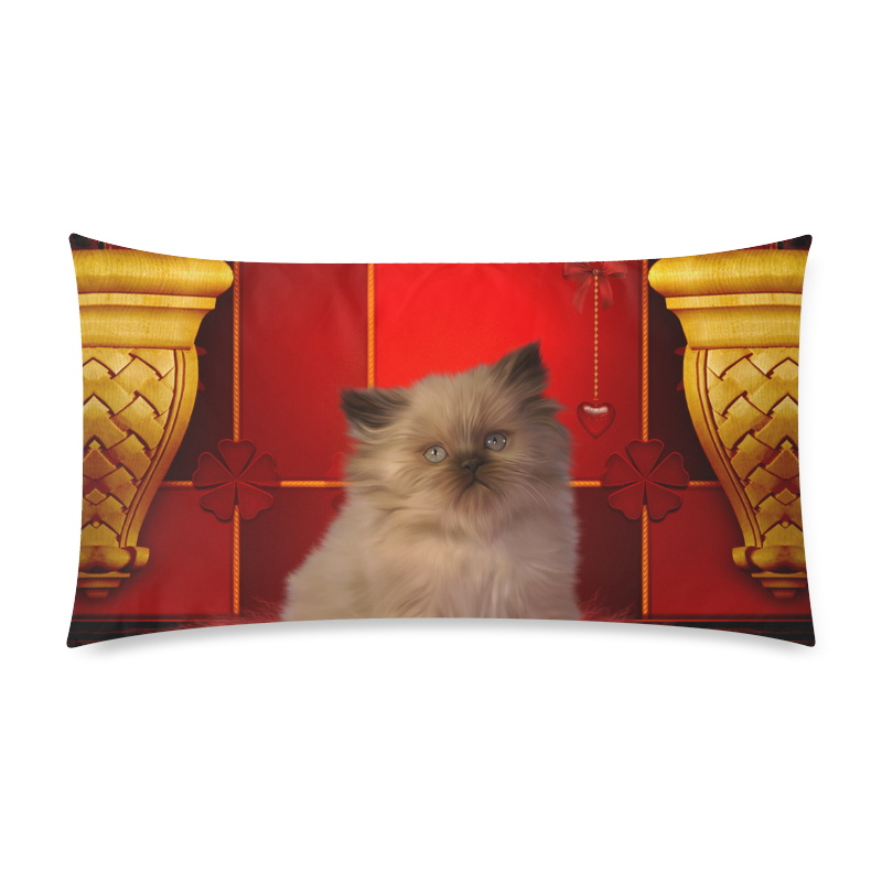 Cute little kitten Rectangle Pillow Case 20"x36"(Twin Sides)