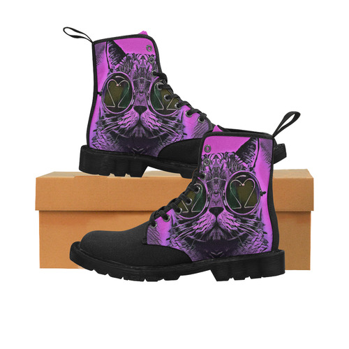 CAT KITTEN PINKY II 4 Women Martin Boots for Women (Black) (Model 1203H)