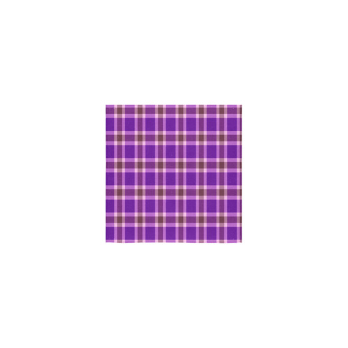 Purple Burgundy White Plaid Square Towel 13“x13”