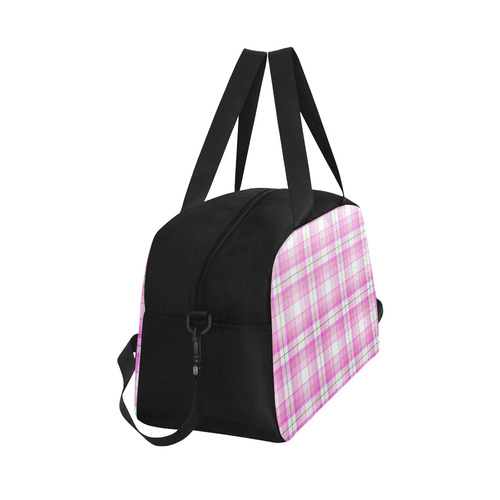 Pink Plaid Fitness Handbag (Model 1671)