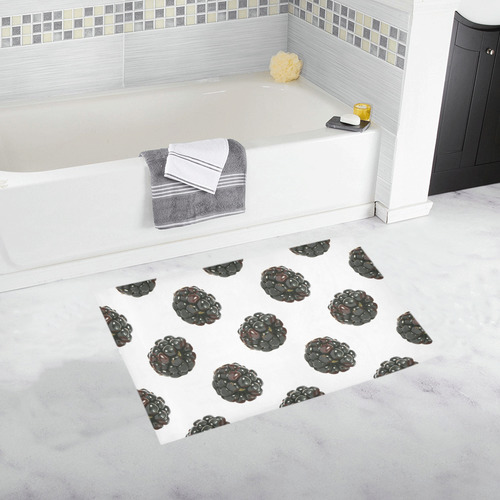 blackberry fruit pattern Bath Rug 20''x 32''