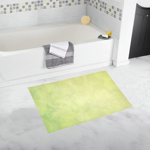 bokeh green lime texture. Bath Rug 20''x 32''