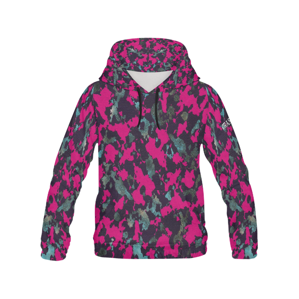 CAMOUFLAGE BLACKBERRY LUXURY 4 WOMEN All Over Print Hoodie for Women (USA Size) (Model H13)