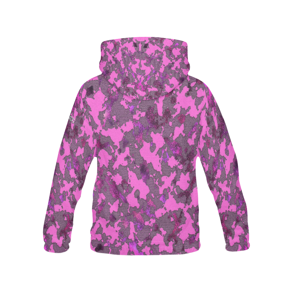 CAMOUFLAGE PINK LUXURY 4 WOMEN All Over Print Hoodie for Women (USA Size) (Model H13)