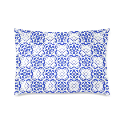 baroque style snowflakes pattern Custom Zippered Pillow Case 20"x30"(Twin Sides)