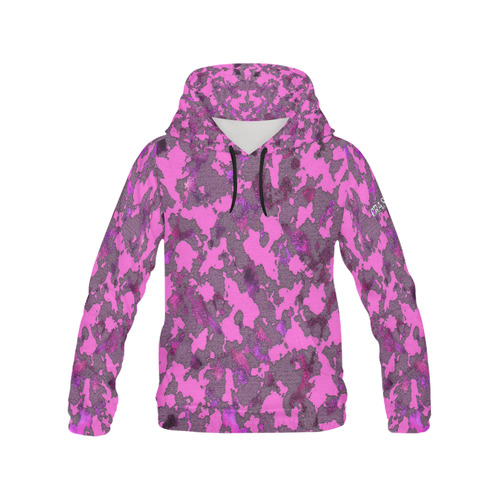CAMOUFLAGE PINK LUXURY 4 WOMEN All Over Print Hoodie for Women (USA Size) (Model H13)