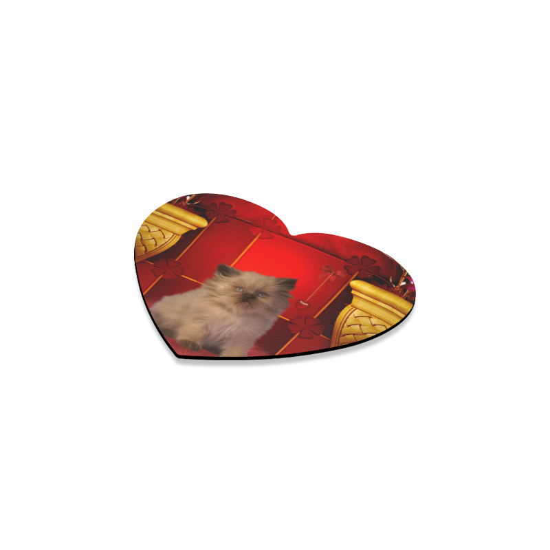 Cute little kitten Heart Coaster