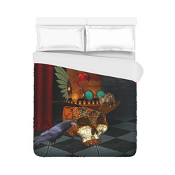 Steampunk skull with rat and hat Duvet Cover 86"x70" ( All-over-print)