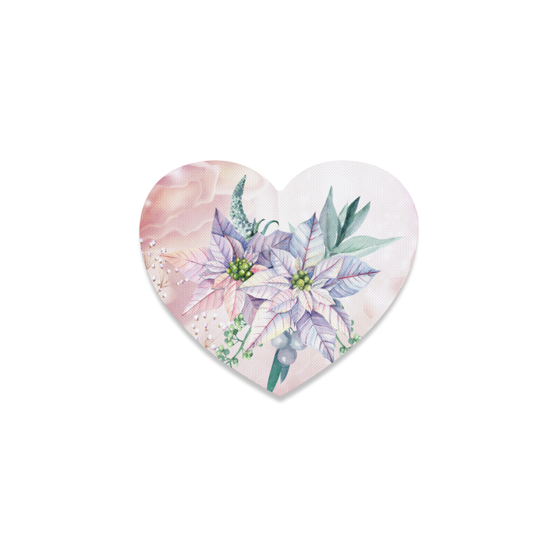 Wonderful flowers, watercolor Heart Coaster