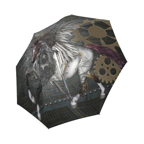 Steampunk, awesome steampunk horse with wings Foldable Umbrella (Model U01)