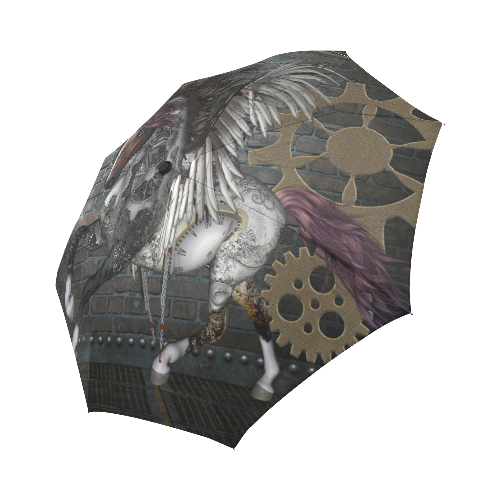 Steampunk, awesome steampunk horse with wings Auto-Foldable Umbrella (Model U04)