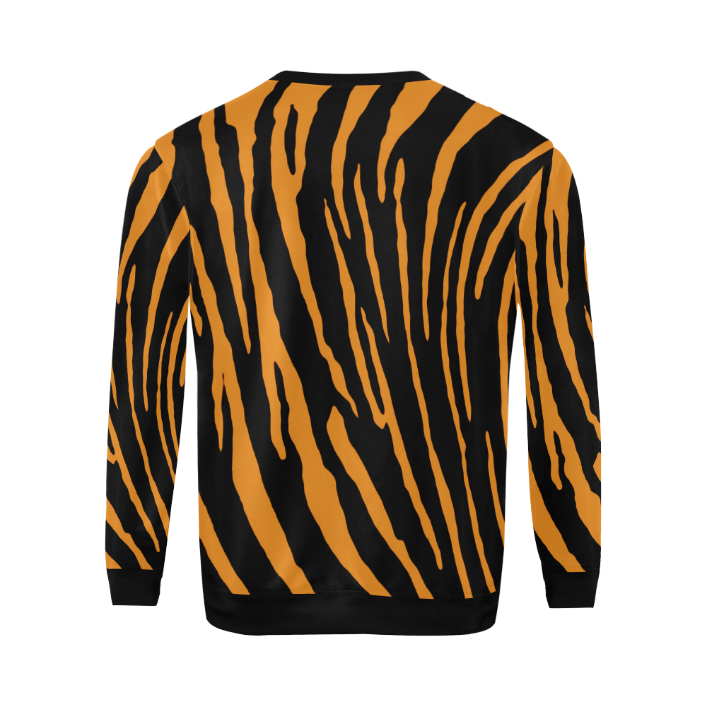 Tiger Stripes All Over Print Crewneck Sweatshirt for Men (Model H18)