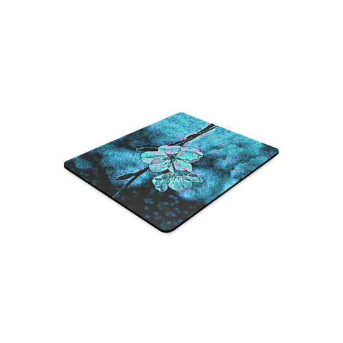 ABSTRACT BLUE FLOWERS MOUSEPAD Rectangle Mousepad