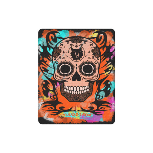 SKULL CRASSCO ORANGE MOUSEPAD Rectangle Mousepad