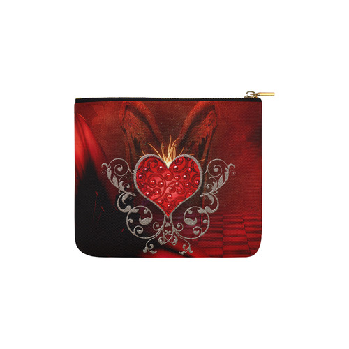 Wonderful heart with wings Carry-All Pouch 6''x5''