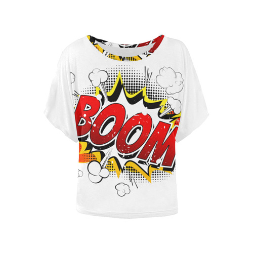 BOOM!! Women's Batwing-Sleeved Blouse T shirt (Model T44)