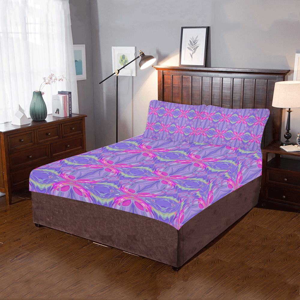 Abstract Colorful Ornament J 3-Piece Bedding Set