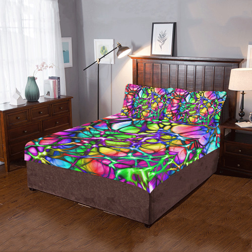 alive 5 (abstract) by JamColors 3-Piece Bedding Set