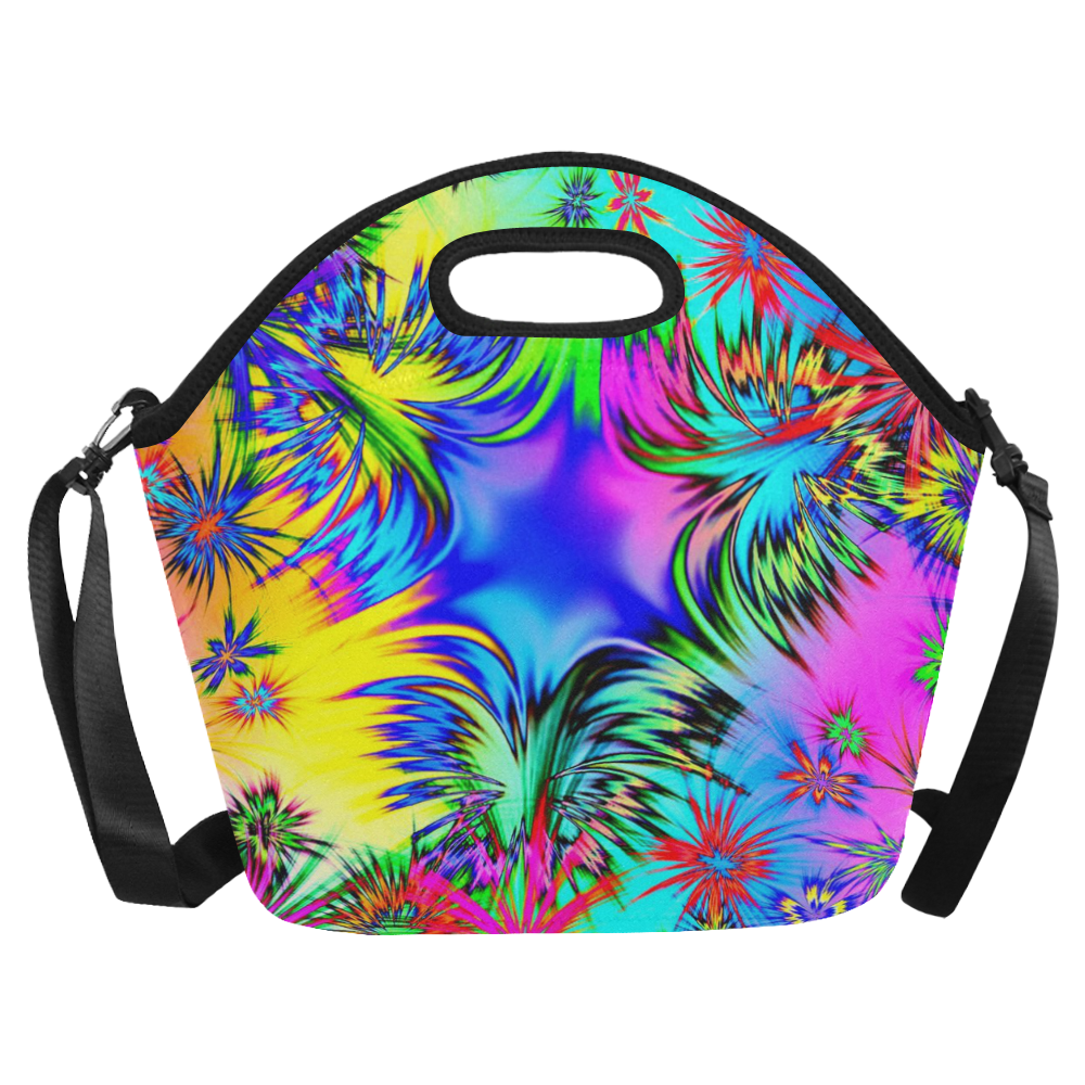 alive 4 (abstract) by JamColors Neoprene Lunch Bag/Large (Model 1669)