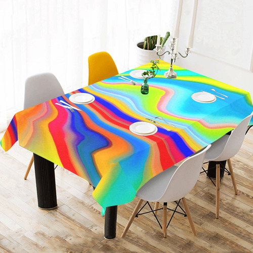 alive 3 (abstract) by JamColors Cotton Linen Tablecloth 60"x120"