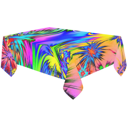 alive 4 (abstract) by JamColors Cotton Linen Tablecloth 60"x120"