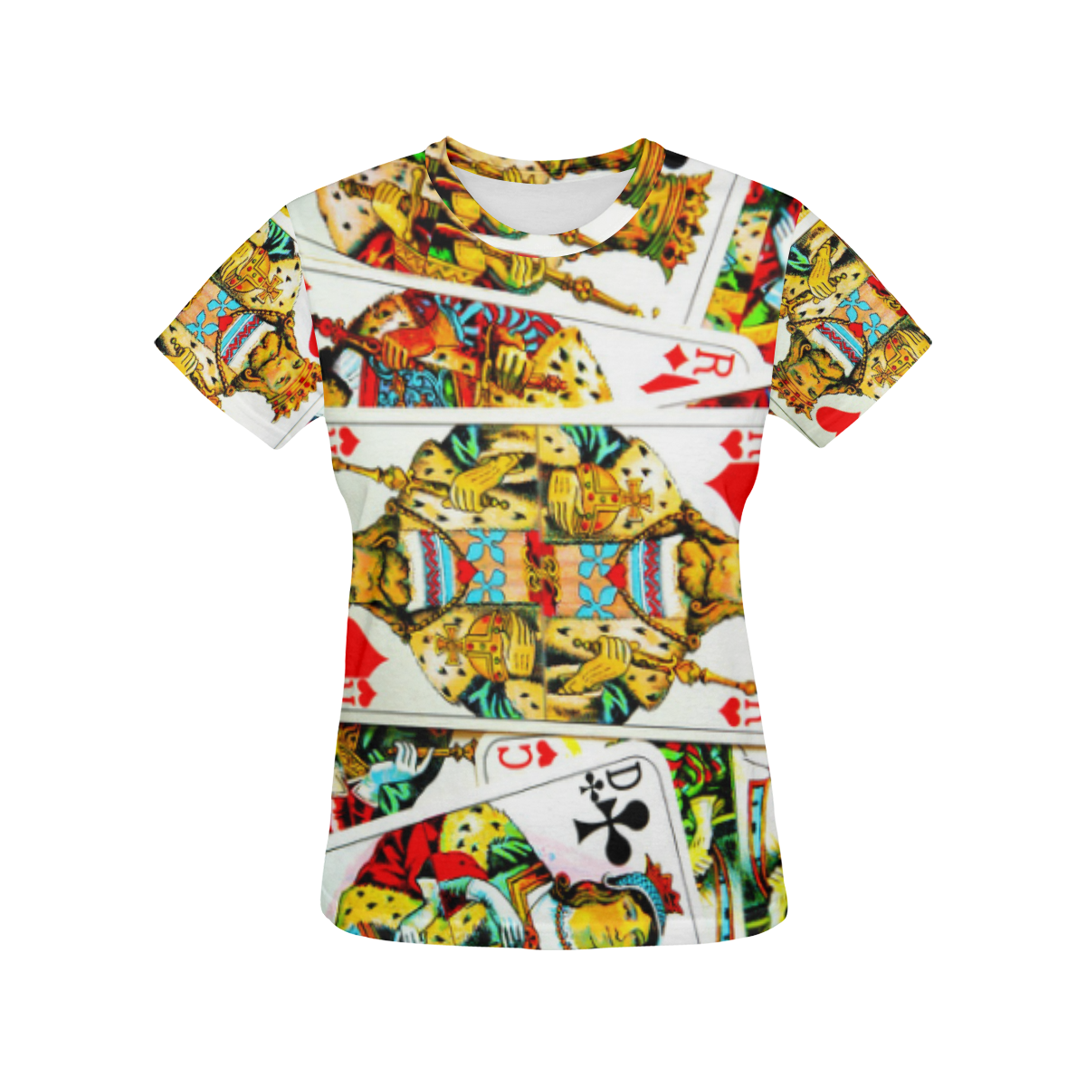 FRENCH PLAYING CARDS All Over Print T-Shirt for Women (USA Size) (Model T40)