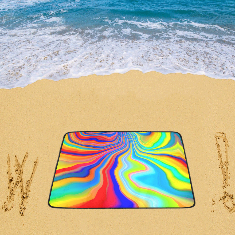alive 3 (abstract) by JamColors Beach Mat 78"x 60"